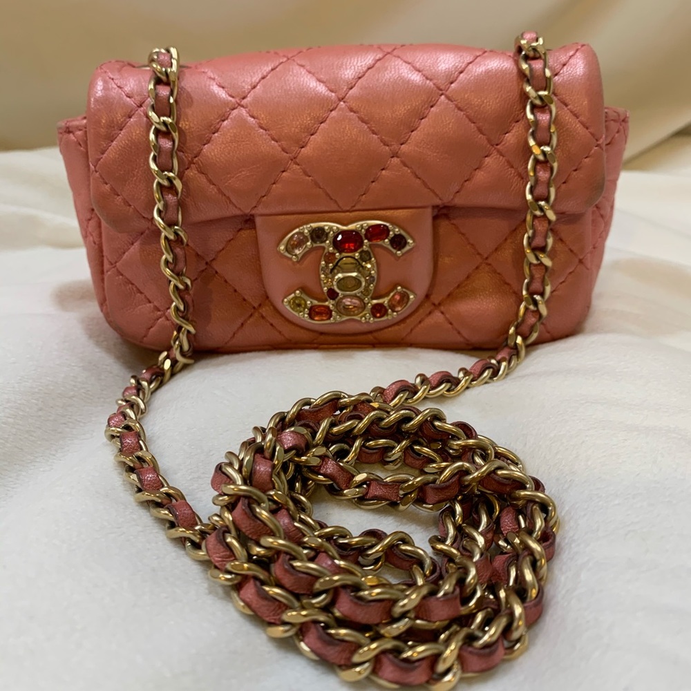 💞TRADED💞💯Authentic Chanel Mini Flap Bag Pink